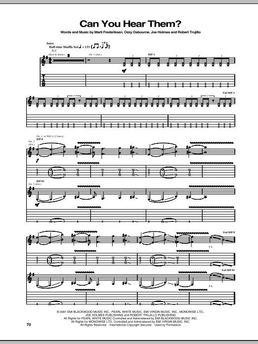 Produktgalerie: Seite 1 von 1 Can You Hear Them?, Ozzy Osbourne, Gitarre