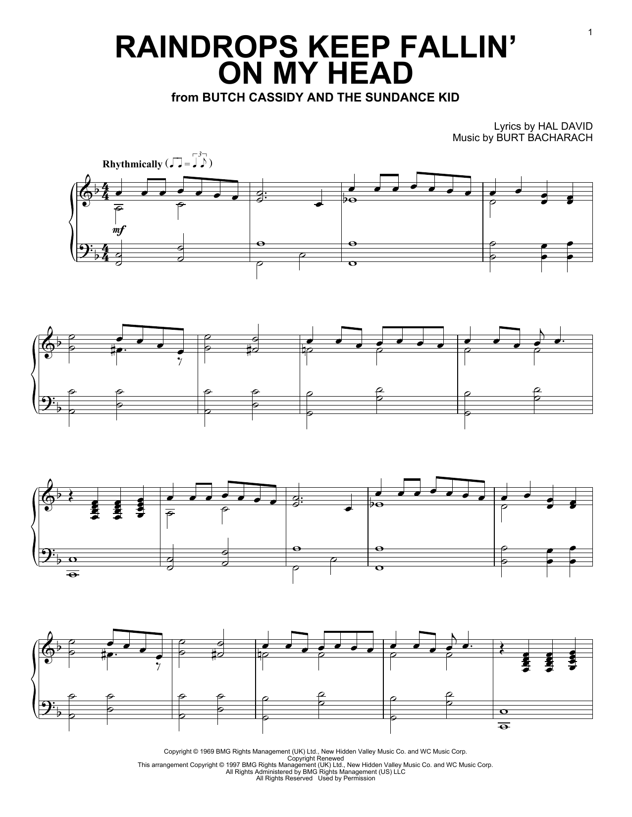Product gallery: Page 1 of 1 Raindrops Keep Fallin' On My Head, B.J. Thomas