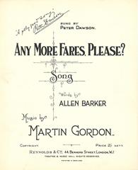 cover: Any More Fares, Please, Peter Dawson, Gesang, Klavier