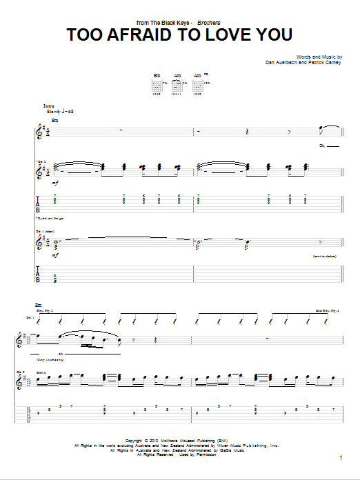 Product gallery: Page 1 of 1 Too Afraid To Love You, The Black Keys