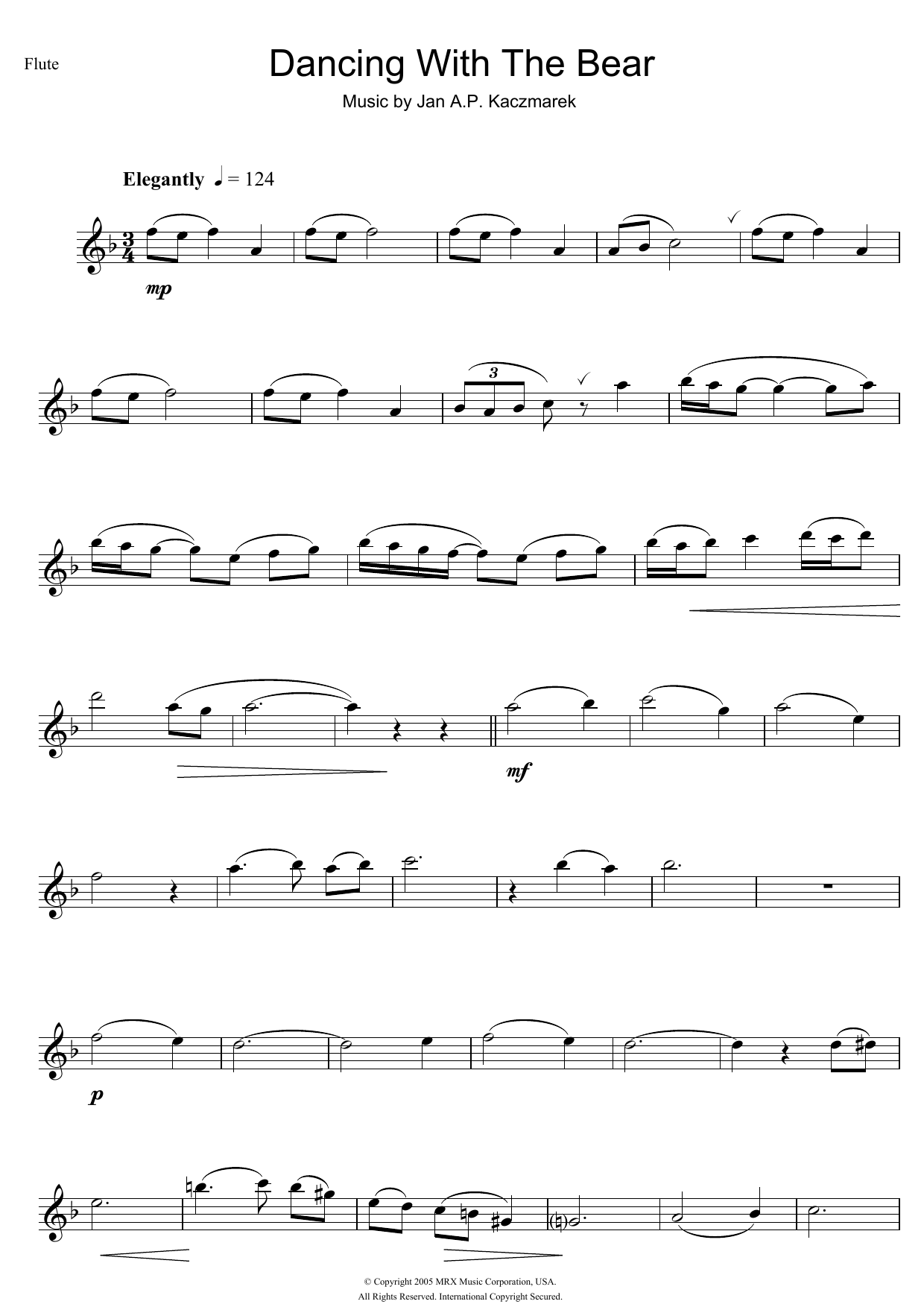 Product gallery: Page 1 of 1 Dancing With The Bear (from Finding Neverland), Jan A.P. Kaczmarek