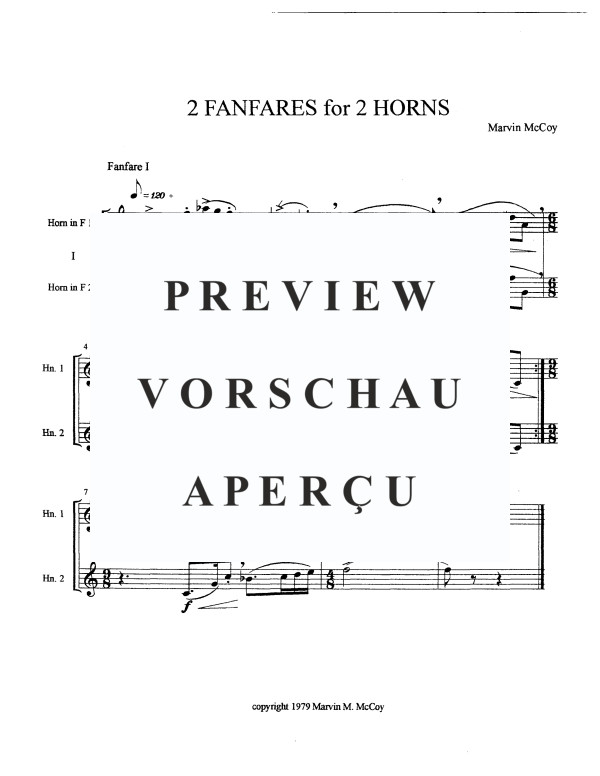 Product gallery: Page 8 of 8 Two Fanfares, , Horn Duet