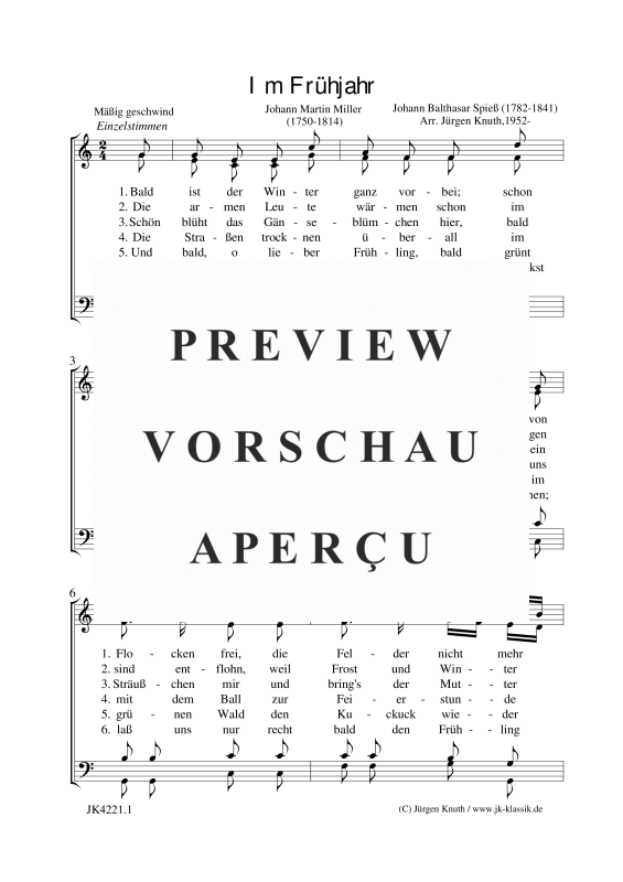 gallery: Im Frühjahr (Bald ist der Winter ganz vorbei), , Gemischter Chor