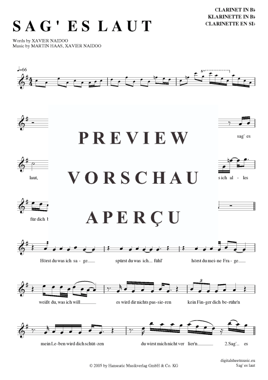 Product picture to: Sag es laut Xavier Naidoo