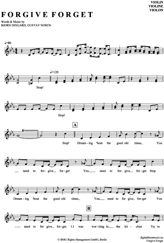 Product gallery: Page 1 of 4 Forgive Forget , Caligola, (violin)