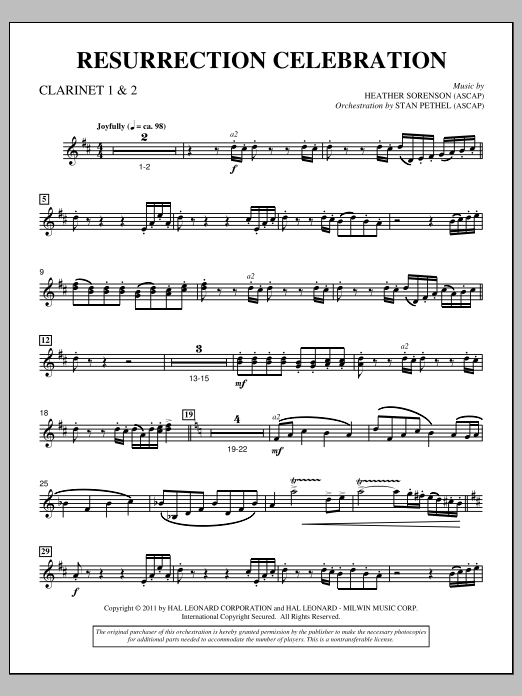Product picture to: Resurrection Celebration - Bb Clarinet 1,2