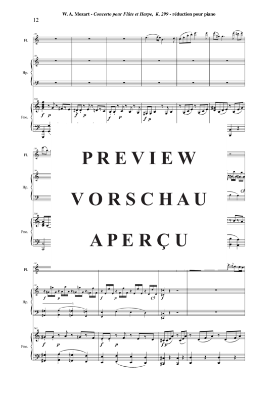 Product gallery: Page 13 of 21 Concerto for Flute and Harp, K. 292 , , (flute, harp + piano)