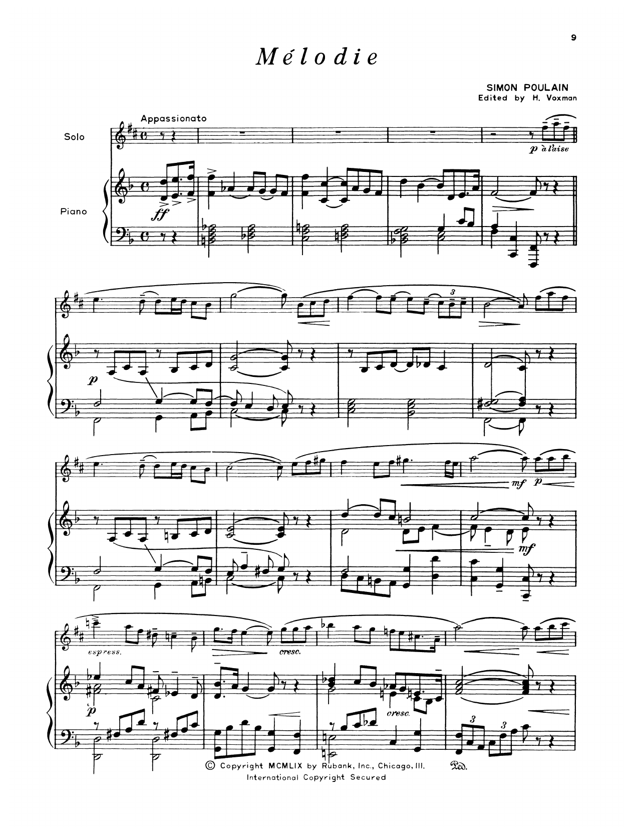 Produktgalerie: Seite 1 von 1 Melodie, Simon Poulain, Klavier, Saxophon