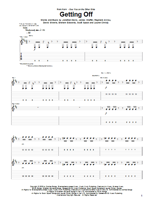 Produktgalerie: Seite 1 von 1 Getting Off, Korn, Gitarre