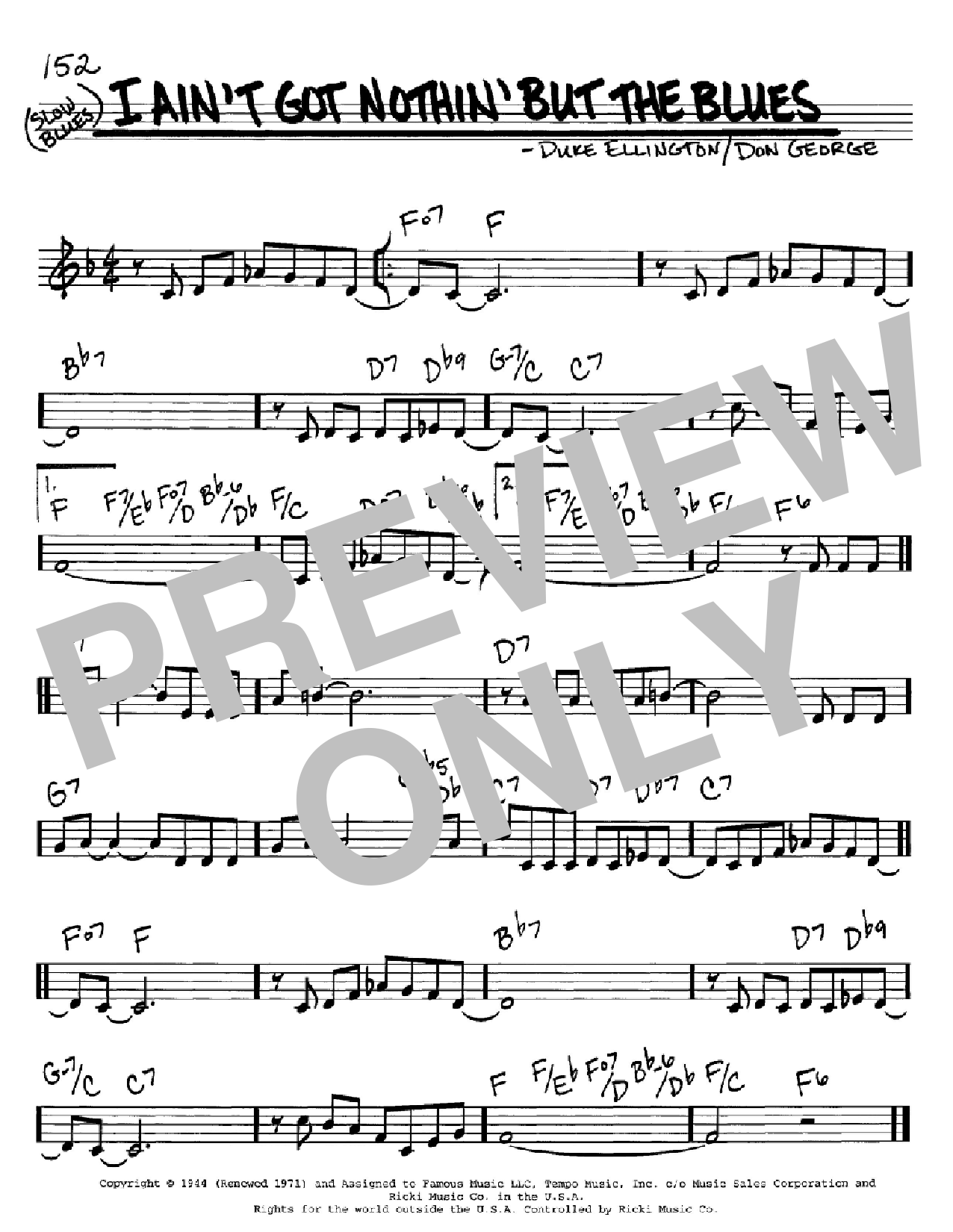 Produktbild zu: I Ain't Got Nothin' But The Blues