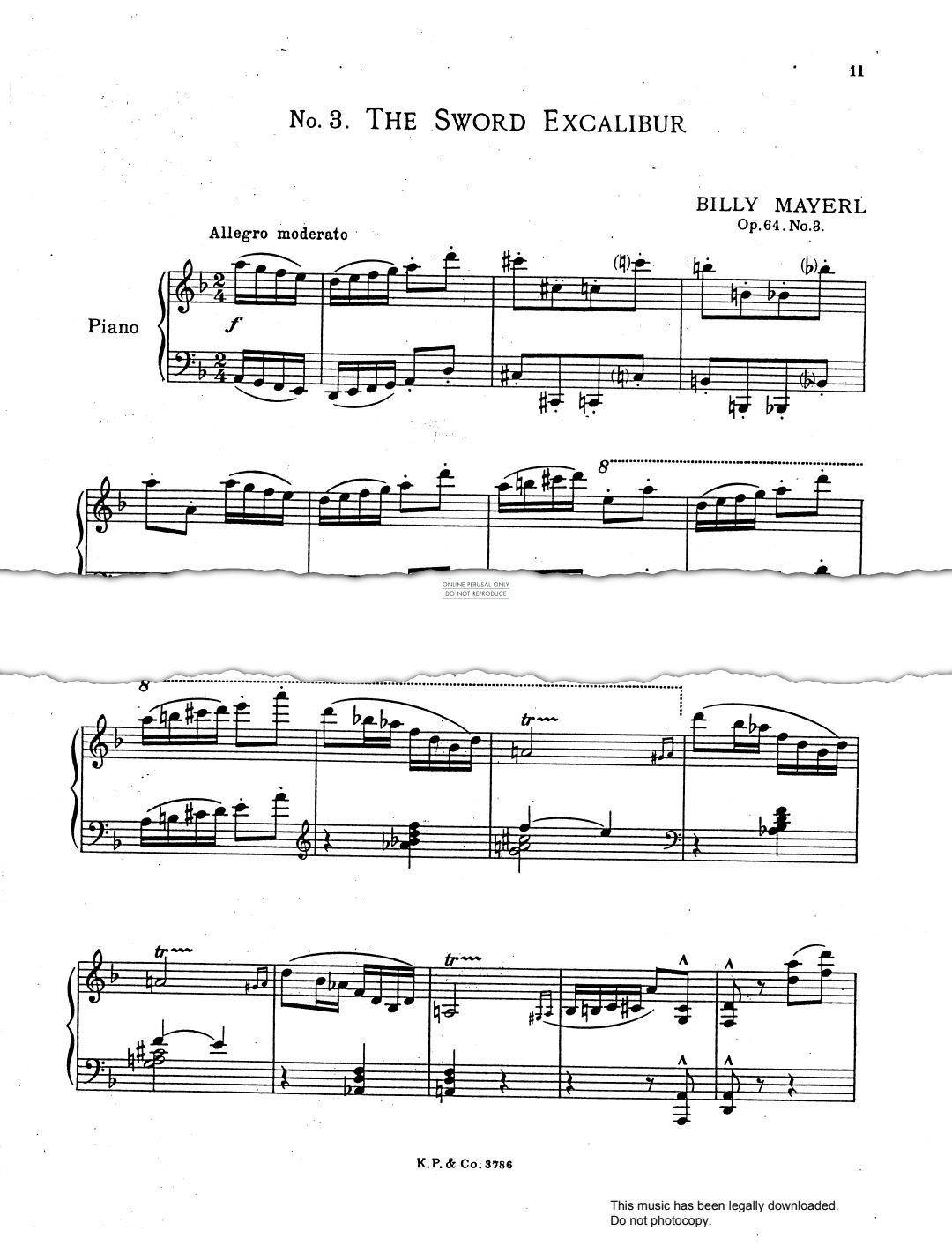 gallery: The Sword Excalibur (from 'The Legends Of King Arthur'), Billy Mayerl, Klavier