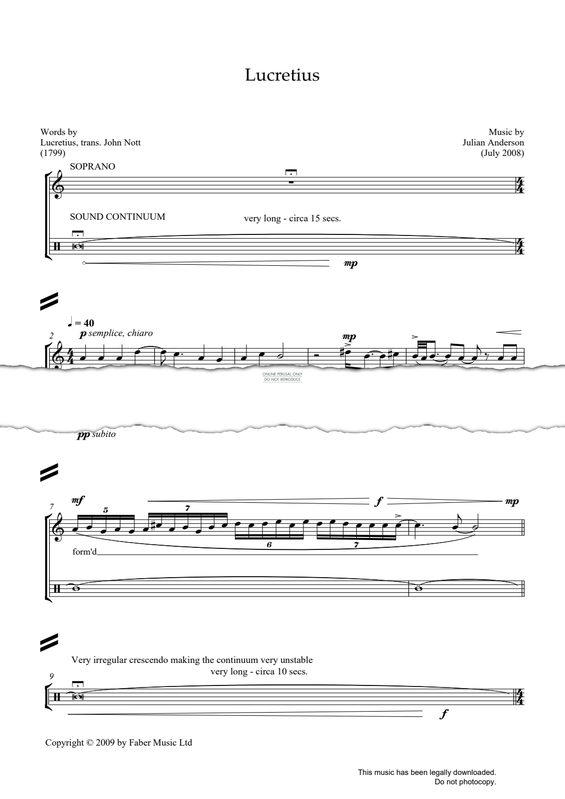 Produktgalerie: Seite 1 von 1 Lucretius, Julian Anderson, Gesang, Percussion