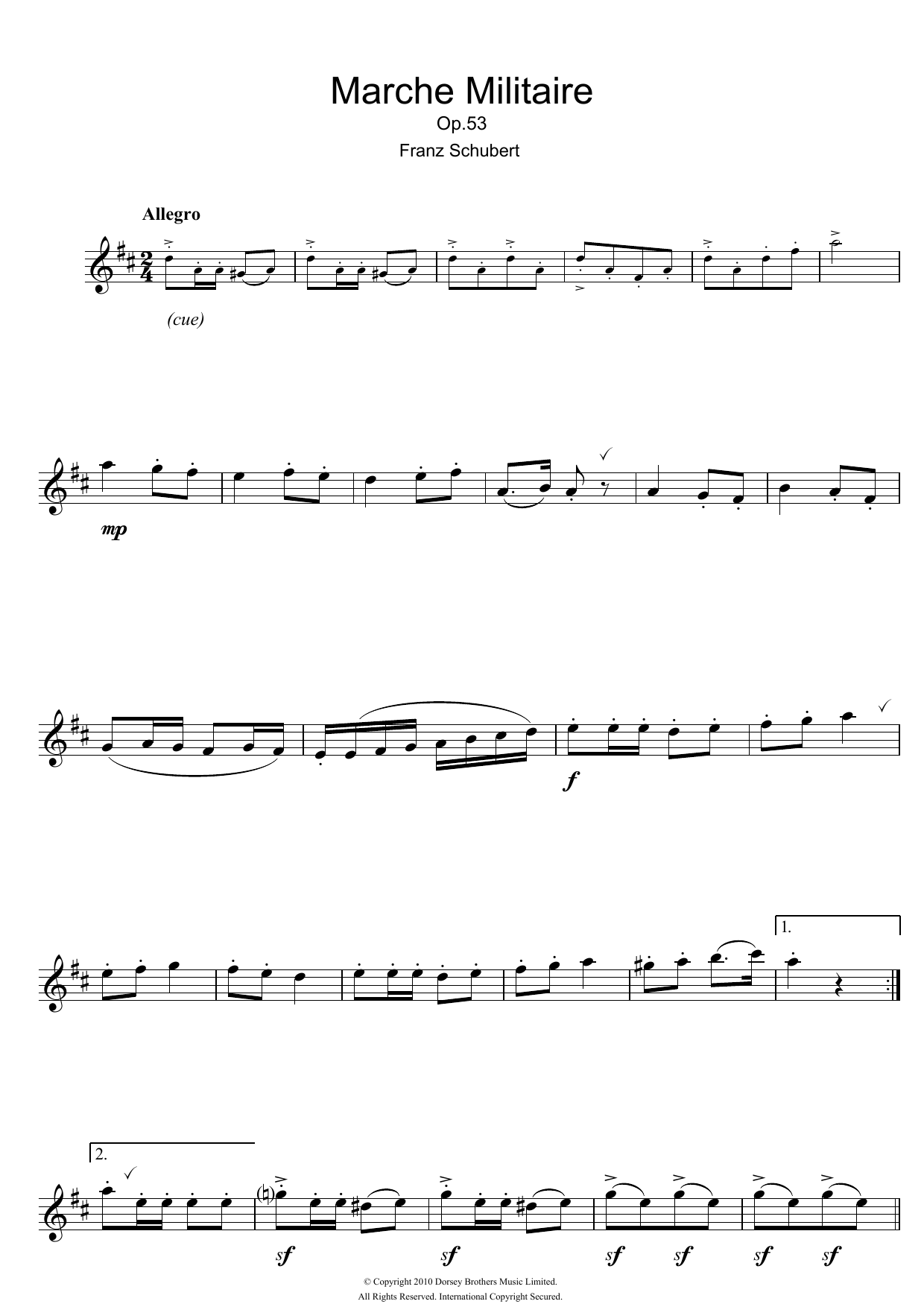 Product gallery: Page 1 of 1 Marche Militaire, Franz Schubert