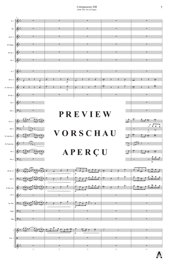 Produktgalerie: Seite 8 von 21 Contrapunctus 13 aus Kunst der Fuge , , (Concert Band)