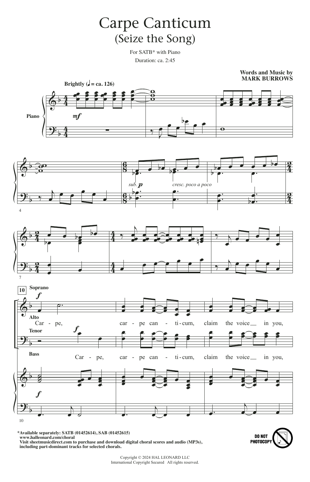 Product picture to: Carpe Canticum (Seize The Song)