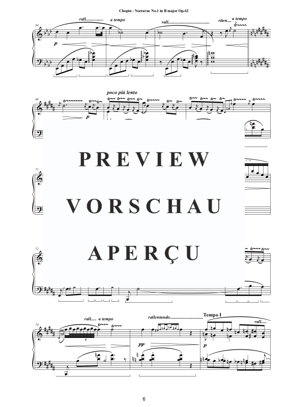 Product gallery: Page 7 of 9 Nocturne No. 1 in B major Op. 62, , Solo Piano