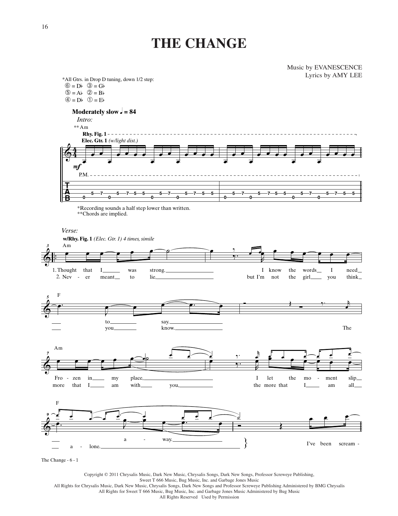 Product gallery: Page 1 of 1 The Change, Evanescence