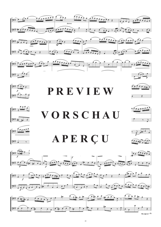 Produktgalerie: Seite 3 von 3 Arie aus der Kantate Nr.56 für zwei Celli, , 