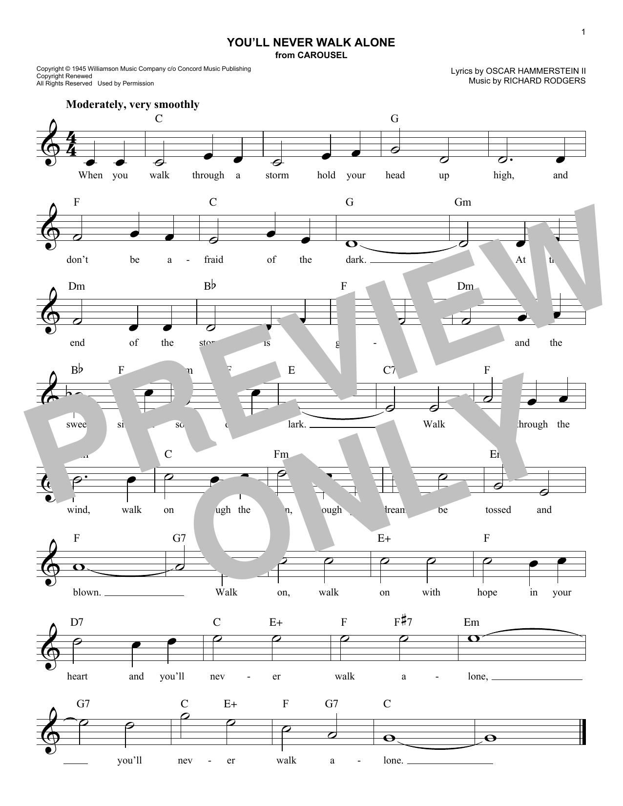 Produktbild zu: You'll Never Walk Alone (from Carousel)