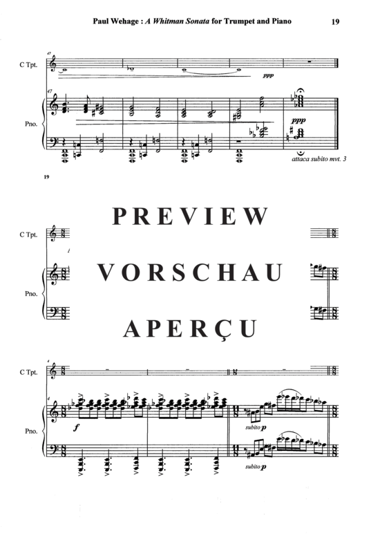 Produktgalerie: Seite 20 von 21 A Whitman Sonata , , (Trompete in B oder C + Klavier)