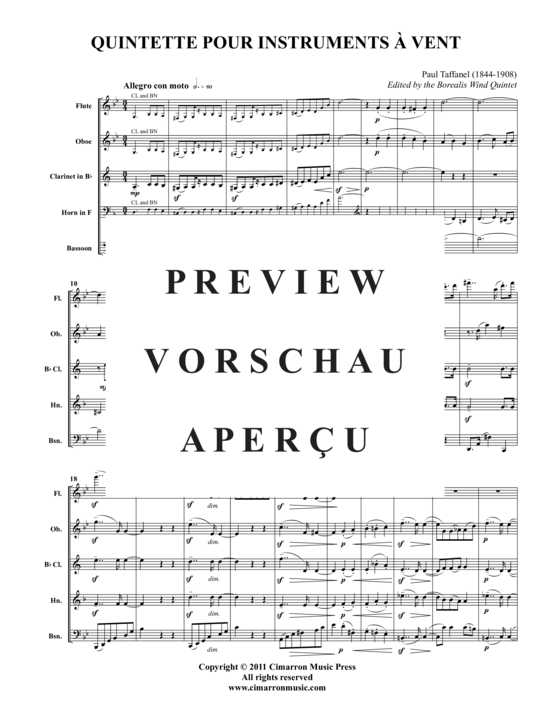 Produktgalerie: Seite 2 von 21 Quintette Pour Instruments a Vent , , (Holzbläser-Quintett)