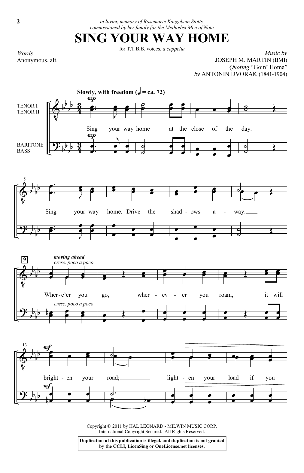 Produktbild zu: Sing Your Way Home