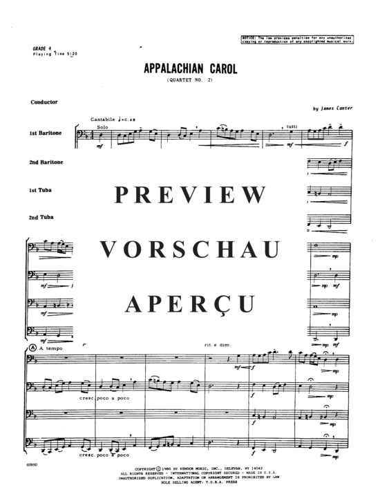 gallery: Appalachian Carol , , (Tuba Quartett EETT)