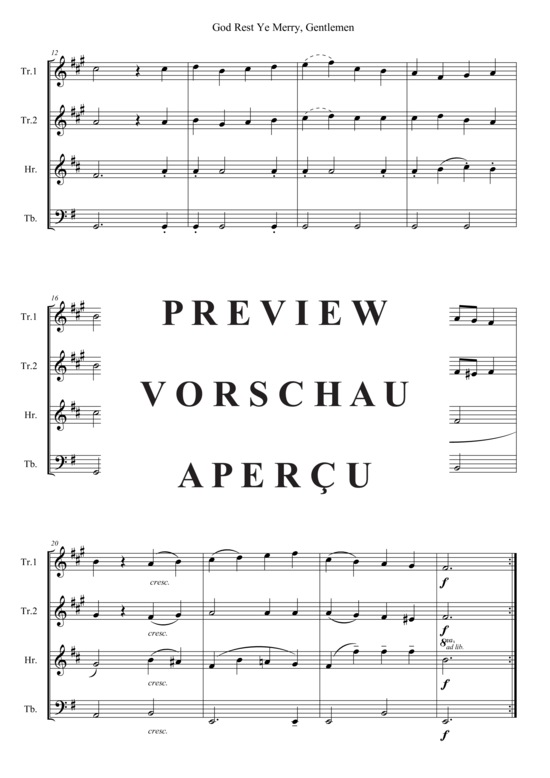 Produktgalerie: Seite 3 von 3 God Rest Ye Merry, Gentlemen , , (Blechbläserquartett)