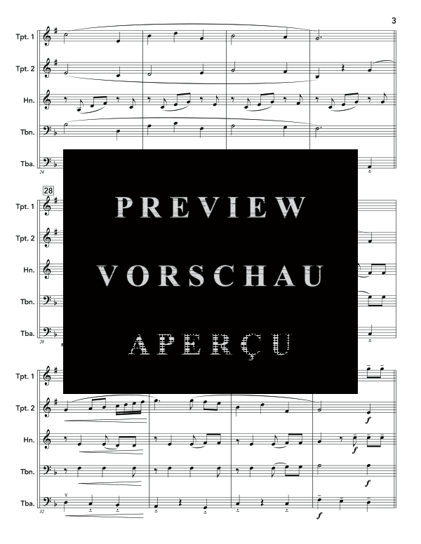 Produktgalerie: Seite 7 von 11 Cavalleria Rusticana, , (Blechbläser Quintett)