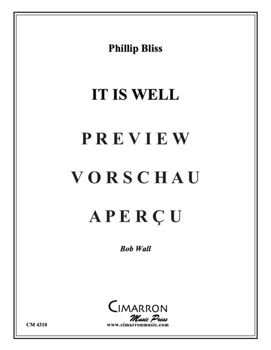 Product gallery: Page 2 of 5 It is Well , , (clarinet in Bb + piano)