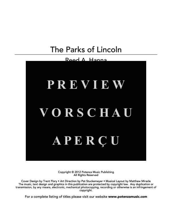 Produktgalerie: Seite 3 von 11 Parks of Lincoln, The, , (Holzbläser Quintett)