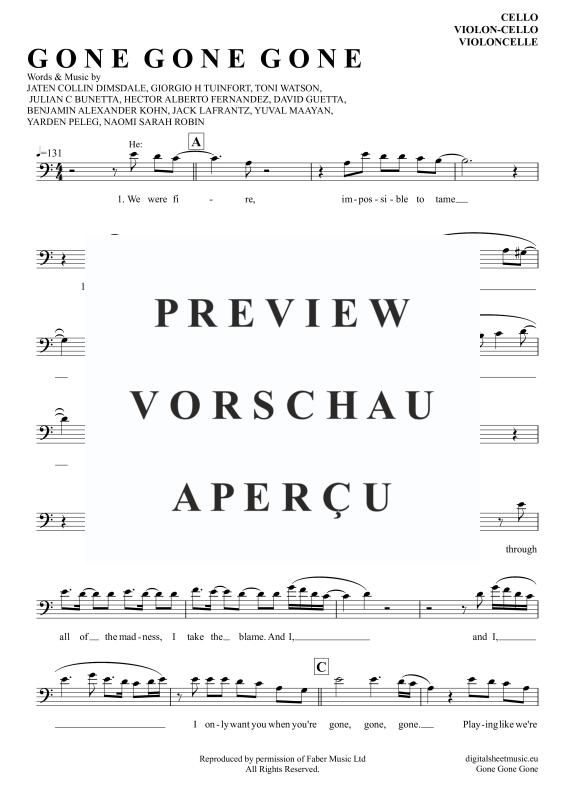 Produktgalerie: Seite 2 von 5 Gone Gone Gone, Guetta, David Swims, Teddy Tones And I, Violoncello