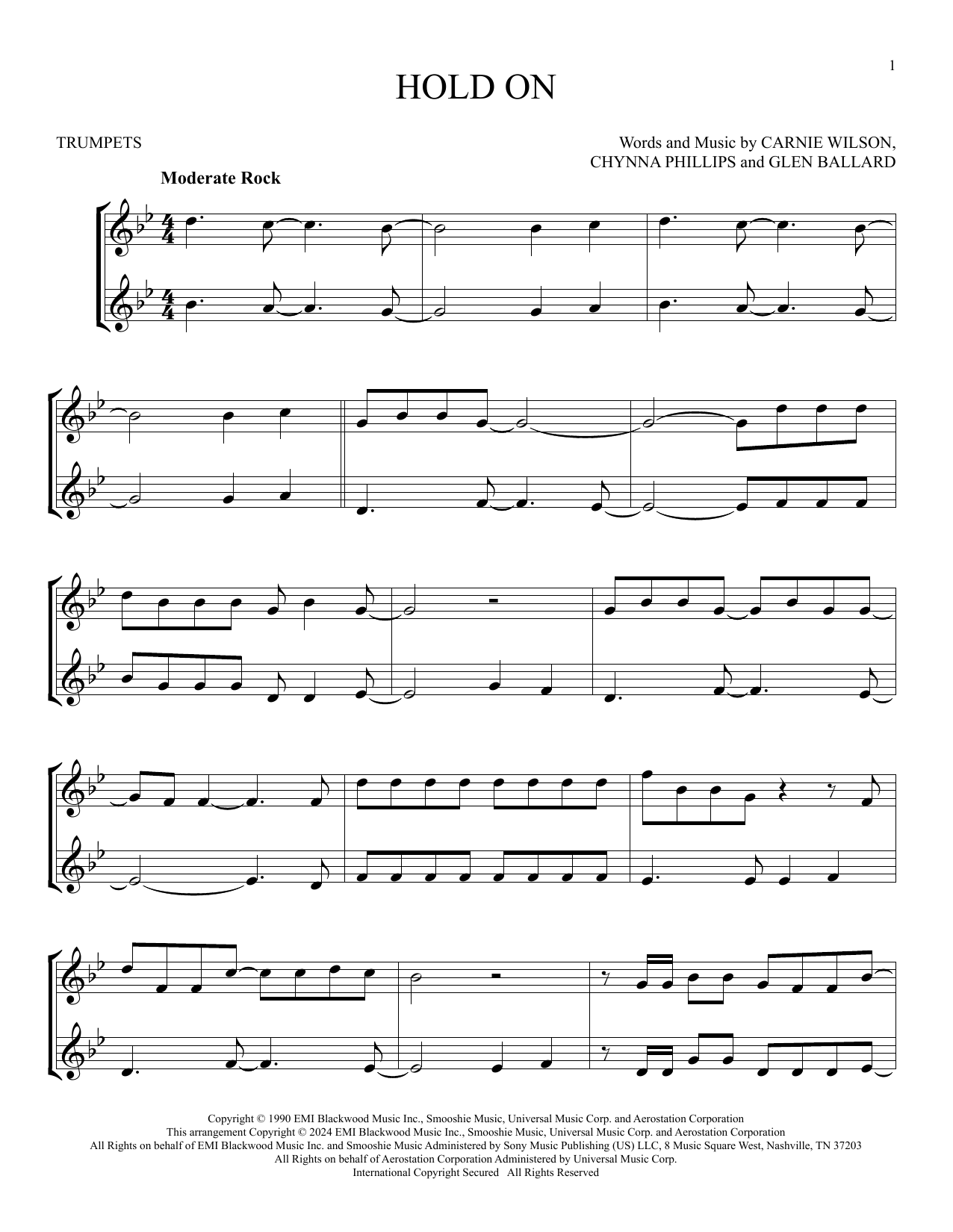 Produktgalerie: Seite 1 von 1 Hold On, Wilson Phillips, Trompete