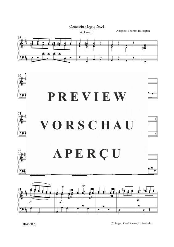 gallery: Concerto Op.6. No.5, , Klavier/Cembalo Solo