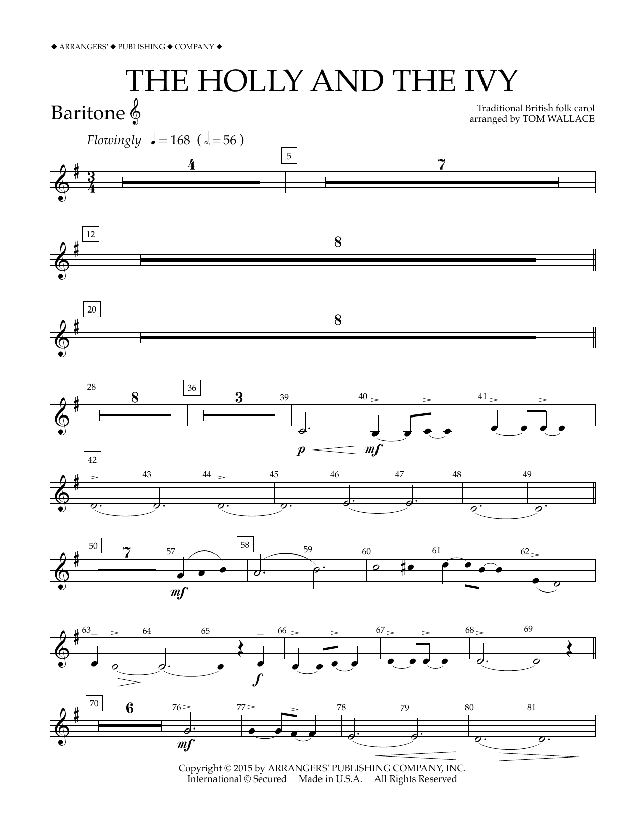 Product gallery: Page 1 of 1 The Holly and the Ivy - Baritone T.C., Tom Wallace