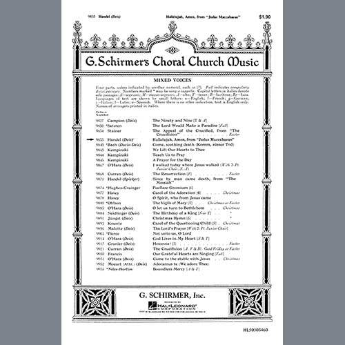 cover: Hallelujah, Amen (from Judas Maccabaeus),