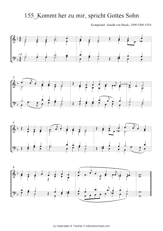 Produktbild zu: Kommt her zu mir, spricht Gottes Sohn Arnold von Bruck, 1490/1500-1554