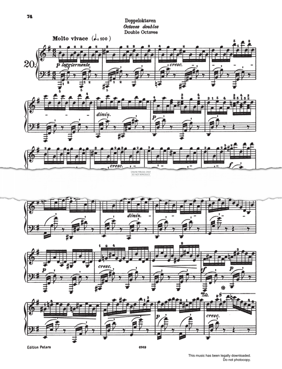 Product picture to: Molto Vivace Study (Op. 740, No.20)