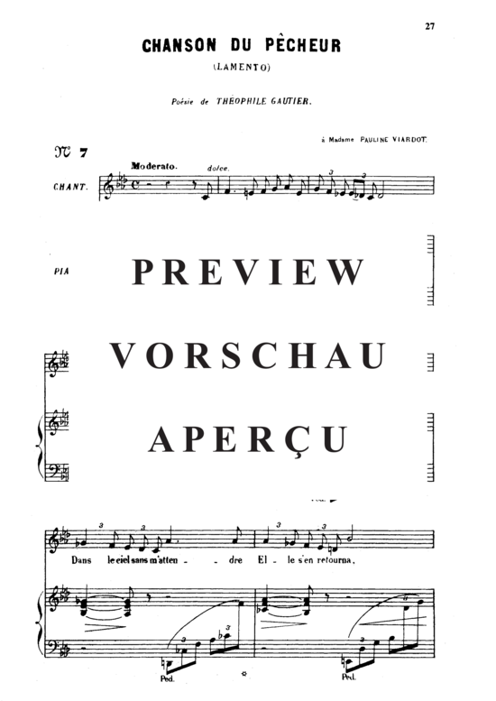 Product gallery: Page 2 of 6 La chanson du pêcheur Op.4 No.1, , Medium Voice and Piano