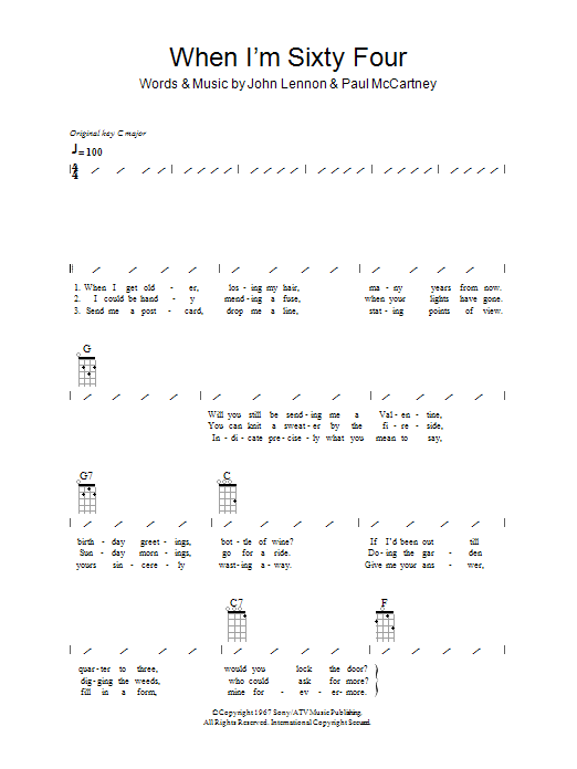 Product gallery: Page 1 of 1 When I'm Sixty-Four, The Beatles
