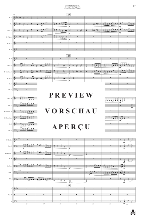 Produktgalerie: Seite 20 von 21 Contrapunctus 11 aus Kunst der Fuge , , (Concert Band)