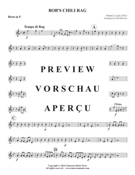 Produktgalerie: Seite 12 von 17 Bob´s Chili Rag , , (Blechbläserquintett)