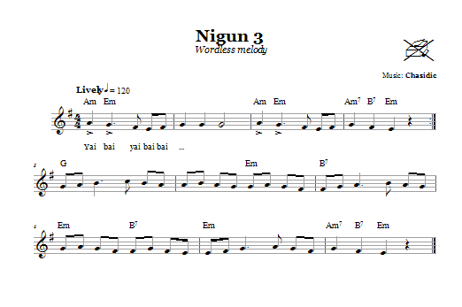 Product gallery: Page 1 of 1 Nigun 3 (Wordless Melody), Chasidic