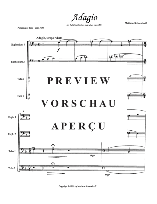 Product gallery: Page 4 of 21 Adagio , , (Tuba Quartet)