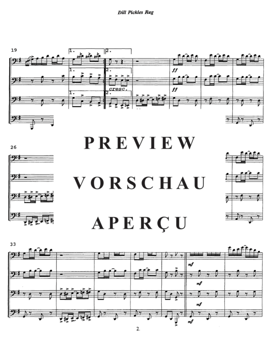 Product gallery: Page 5 of 13 Dill Pickles Rag , , (Tuba Quartett EETT)