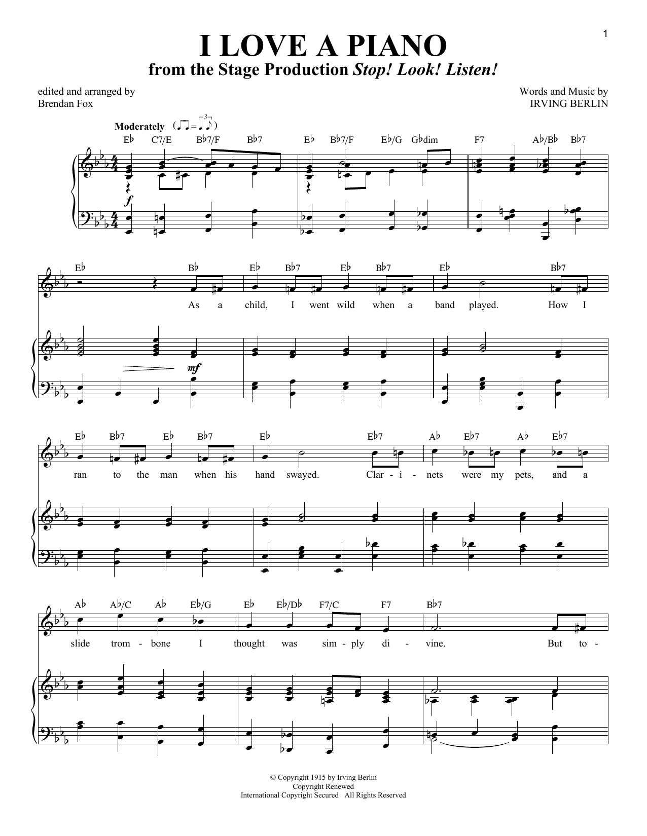 Produktbild zu: I Love A Piano