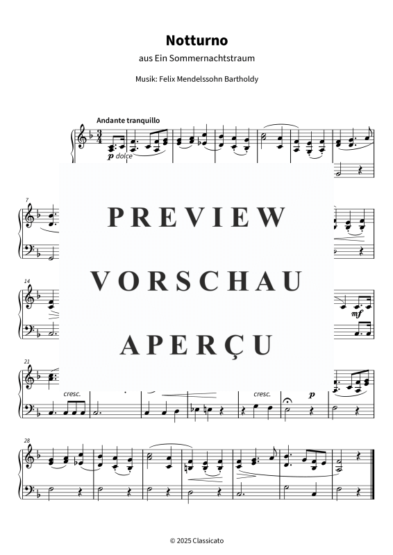 Produktgalerie: Seite 1 von 4 Notturno - vereinfachte Fassung, , Klavier Solo