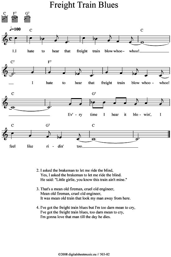 gallery: Freight Train Blues , , (Keyboard)