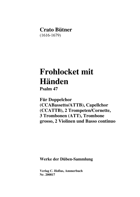 Produktbild zu: Frohlocket mit Händen 