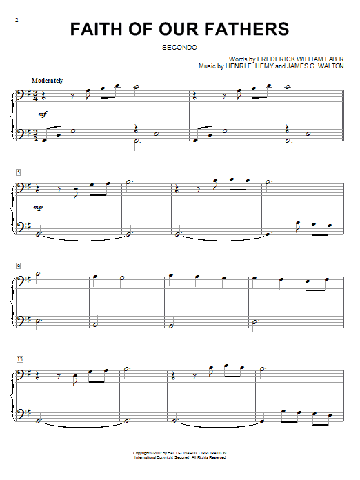 Produktbild zu: Faith Of Our Fathers (arr. Larry Moore)